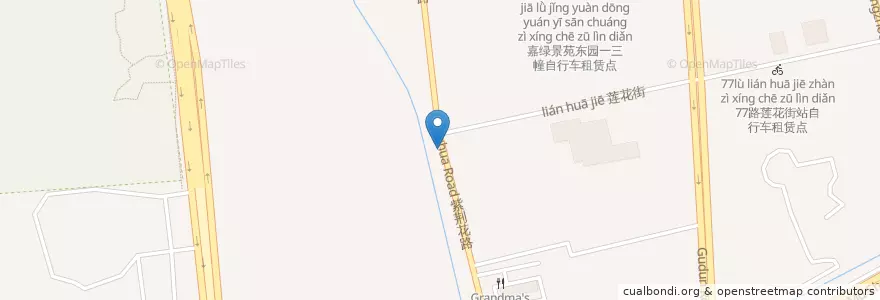 Mapa de ubicacion de 嘉绿景苑5幢自行车租赁点 en الصين, تشيجيانغ, هانغتشو, 西湖区.