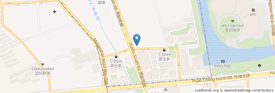 Mapa de ubicacion de 密渡桥路湖墅南路自行车租赁点 en Китай, Чжэцзян, Ханчжоу.
