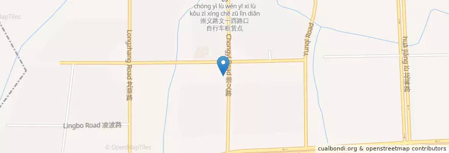 Mapa de ubicacion de 崇义路晴川街口自行车租赁点 en Çin, Zhejiang, Hangzhou, 西湖区.