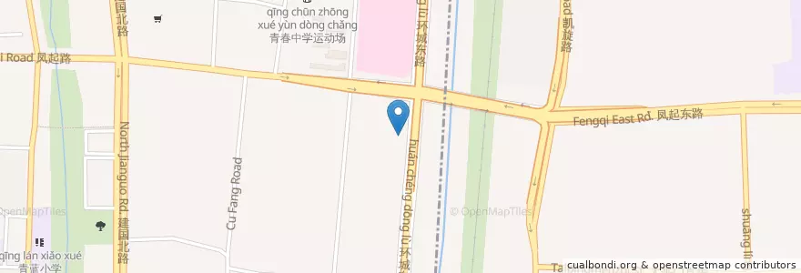 Mapa de ubicacion de 庆春门北自行车租赁点 en China, Zhejiang, Hangzhou City, Xiacheng District, Jianggan District.