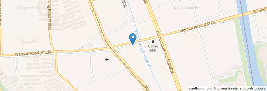 Mapa de ubicacion de 文晖路湖墅路西自行车租赁点 en China, Zhejiang, 杭州市.