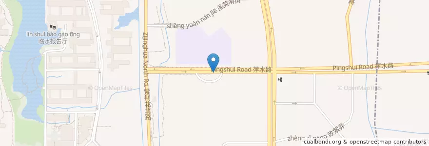 Mapa de ubicacion de 萍水西街文鼎苑小区 en China, Zhejiang, Hangzhou, 西湖区, 三墩镇.