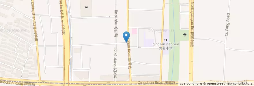 Mapa de ubicacion de 新华路自行车租赁点 en China, Zhejiang, Hangzhou City, Xiacheng District.