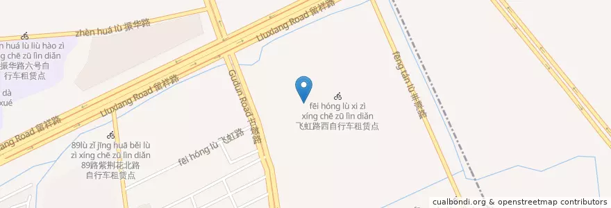 Mapa de ubicacion de 新时代装饰市场北门自行车租赁点 en 중국, 저장성, 항저우시, 궁수구, 祥符街道.