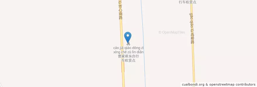 Mapa de ubicacion de 曹家桥东自行车租赁点 en Китай, Чжэцзян, Ханчжоу.