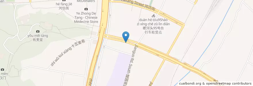 Mapa de ubicacion de 望江路220号自行车租赁点 en 中国, 浙江省, 杭州市, 上城区.