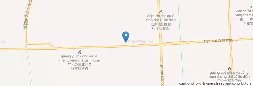 Mapa de ubicacion de 消防指挥中心自行车租赁点 en Çin, Zhejiang, Hangzhou.