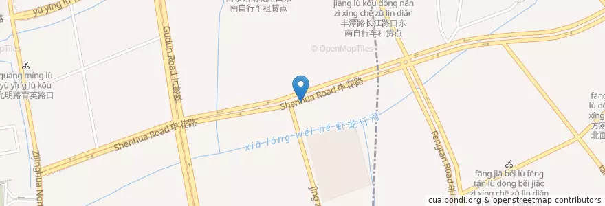 Mapa de ubicacion de 申花路南泉路口自行车租赁点 en الصين, تشيجيانغ, هانغتشو, 拱墅区, 祥符街道.