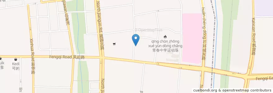 Mapa de ubicacion de 石板巷新村自行车租赁点 en China, Zhejiang, Hangzhou City, Xiacheng District.