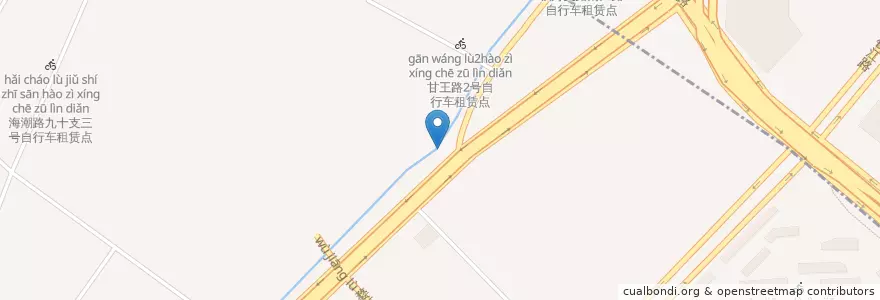 Mapa de ubicacion de 秋涛路479号自行车租赁点 en Çin, Zhejiang, Hangzhou, 上城区, 望江街道.
