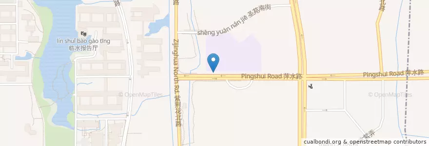 Mapa de ubicacion de 杭州市学军小学 en 中国, 浙江省, 杭州市, 西湖区, 三墩镇.