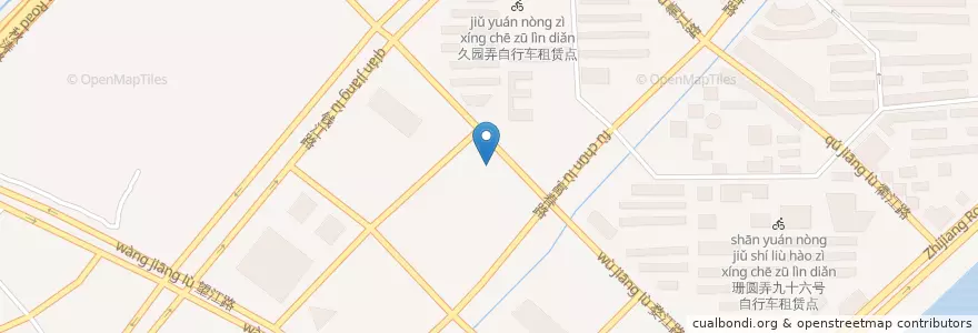 Mapa de ubicacion de 自行车租赁点 en China, Zhejiang, Hangzhou City, Shangcheng District, 望江街道.
