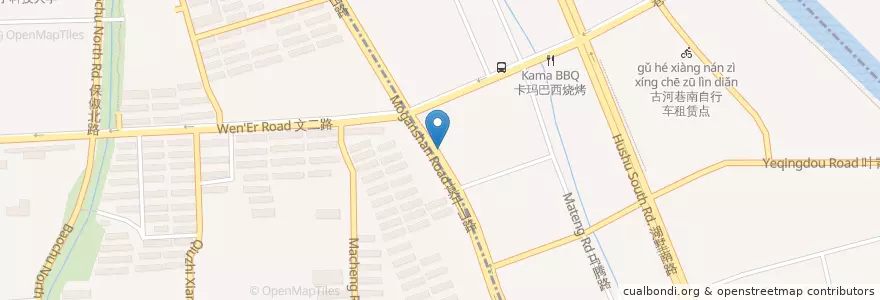 Mapa de ubicacion de 莫干山路160号自行车租赁点 en China, Zhejiang, Hangzhou.