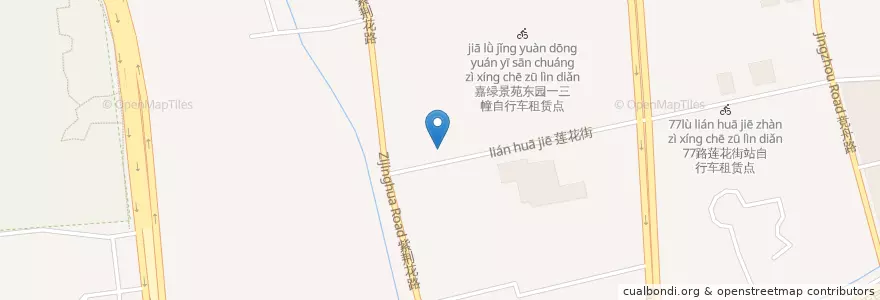 Mapa de ubicacion de 莲花街280号自行车租赁点 en Çin, Zhejiang, Hangzhou, 西湖区.