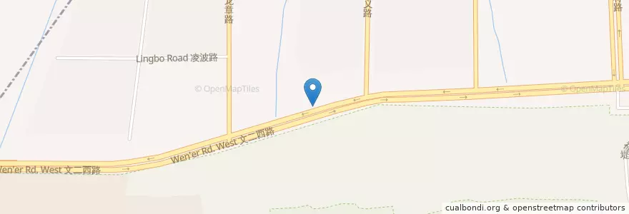 Mapa de ubicacion de 西溪湿地北自行车租赁点 en China, Zhejiang, Hangzhou City, Xihu District.