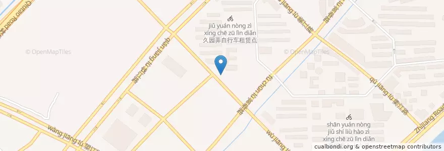 Mapa de ubicacion de 近江家园七园十五幢自行车租赁点 en چین, چجیانگ, هانگژو, 上城区, 望江街道.