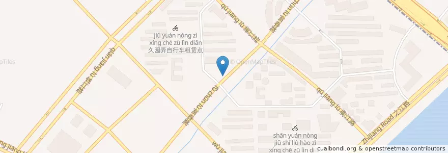 Mapa de ubicacion de 近江小公园自行车租赁点 en China, Zhejiang, 杭州市, 上城区, 望江街道.