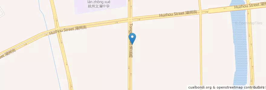Mapa de ubicacion de 金瑞风景大院西自行车租赁点 en 中国, 浙江省, 杭州市, 拱墅区, 祥符街道.