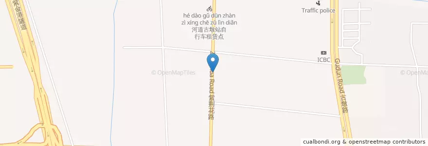 Mapa de ubicacion de 阳光地带15幢自行车租赁点 en Çin, Zhejiang, Hangzhou, 西湖区.