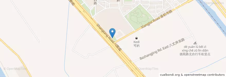 Mapa de ubicacion de 香积寺路口自行车租赁点 en Chine, Zhejiang, Hangzhou, District De Gongshu, 大关街道.