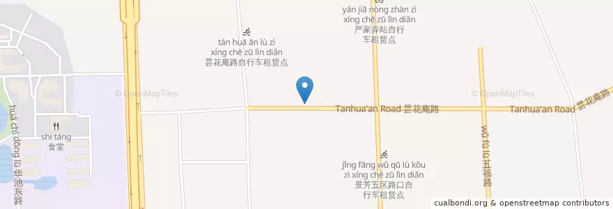 Mapa de ubicacion de 18路终点站自行车租赁点 en China, Zhejiang, Hangzhou City, Jianggan District, 凯旋街道.