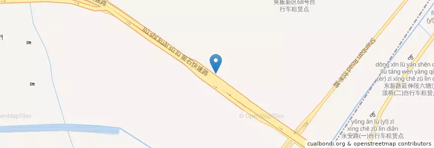 Mapa de ubicacion de 847王裟庄自行车租赁点 en چین, چجیانگ, هانگژو, 拱墅区, 上塘街道.