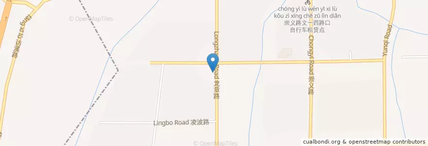 Mapa de ubicacion de 86路西溪花园站自行车租赁点 en China, Zhejiang, 杭州市, 西湖区.