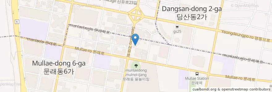Mapa de ubicacion de 채선당 en Güney Kore, Seul, 영등포구.