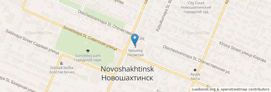Mapa de ubicacion de Несветай en Rusia, Южный Федеральный Округ, Óblast De Rostov, Городской Округ Новошахтинск.