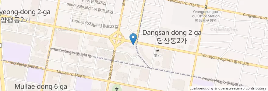 Mapa de ubicacion de 에스프레소는 진짜다 en 대한민국, 서울, 영등포구, 양평동, 양평1동.