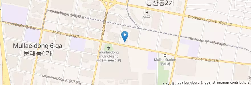 Mapa de ubicacion de 아주저축은행 en Corée Du Sud, Séoul, 영등포구, 문래동.