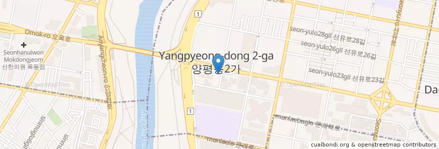 Mapa de ubicacion de 강릉식당 en Corea Del Sud, Seul, 양평동, 양평1동.