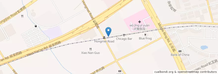 Mapa de ubicacion de Amy's Restaurant en Cina, Shanghai, Distretto Di Changning.