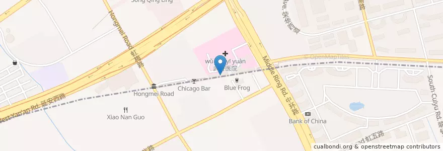 Mapa de ubicacion de Delight Food Belgian Brasserie en Chine, Shanghai, District De Changning.