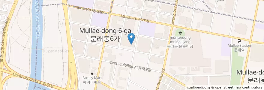 Mapa de ubicacion de KB국민은행 en 대한민국, 서울, 문래동.
