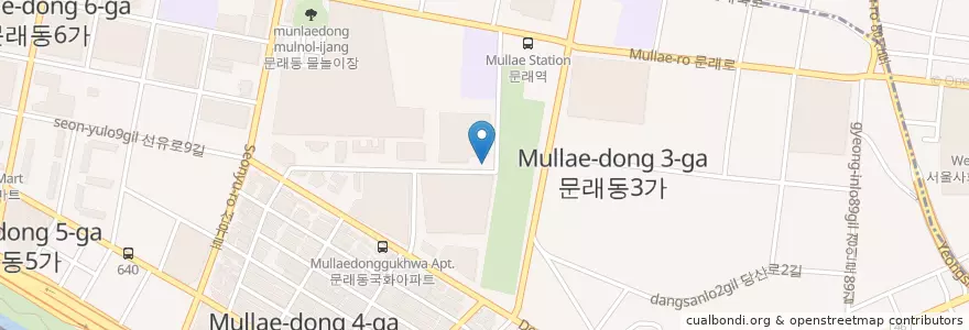 Mapa de ubicacion de 뚜레쥬르 en 韩国/南韓, 首尔, 永登浦區, 문래동.
