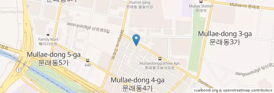 Mapa de ubicacion de 서울식당 en Corée Du Sud, Séoul, 문래동.