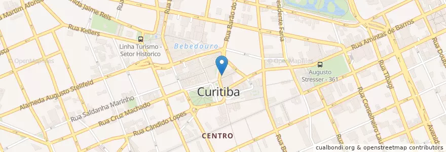 Mapa de ubicacion de Caixa Econômica Federal - Ag Barão do Serro Azul en Brésil, Région Sud, Paraná, Região Geográfica Intermediária De Curitiba, Região Metropolitana De Curitiba, Microrregião De Curitiba, Curitiba.