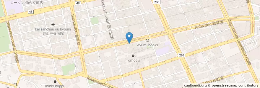 Mapa de ubicacion de マクドナルド 仙台青葉通り店 en 日本, 宮城県, 仙台市, 青葉区.