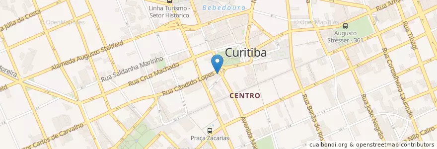Mapa de ubicacion de Banco do Brasil en Brasile, Regione Sud, Paraná, Região Geográfica Intermediária De Curitiba, Região Metropolitana De Curitiba, Microrregião De Curitiba, Curitiba.