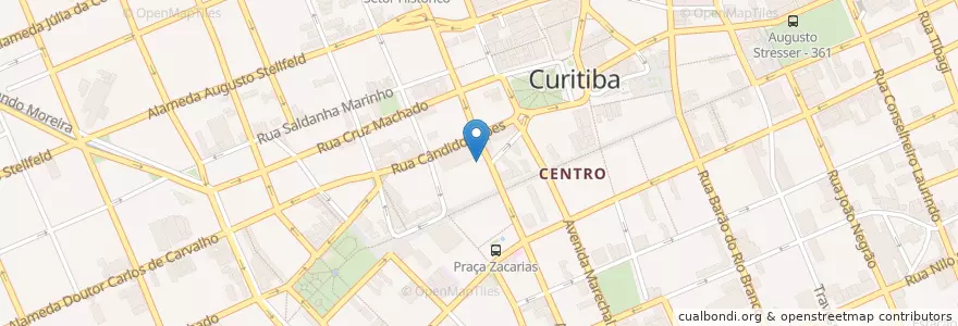 Mapa de ubicacion de Itaú en Brasil, Região Sul, Paraná, Região Geográfica Intermediária De Curitiba, Região Metropolitana De Curitiba, Microrregião De Curitiba, Curitiba.