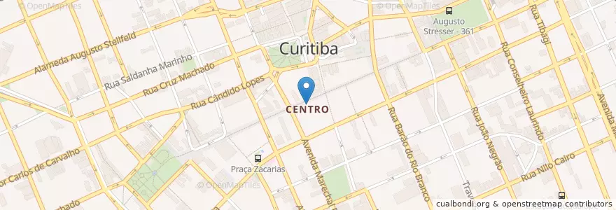 Mapa de ubicacion de Santander en ブラジル, 南部地域, パラナ, Região Geográfica Intermediária De Curitiba, Região Metropolitana De Curitiba, Microrregião De Curitiba, クリチバ.