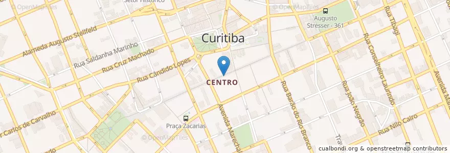 Mapa de ubicacion de Café Senadinho en Brazilië, Regio Zuid, Paraná, Região Geográfica Intermediária De Curitiba, Região Metropolitana De Curitiba, Microrregião De Curitiba, Curitiba.