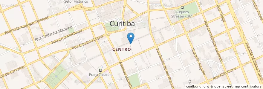 Mapa de ubicacion de Itaú en Brasil, Região Sul, Paraná, Região Geográfica Intermediária De Curitiba, Região Metropolitana De Curitiba, Microrregião De Curitiba, Curitiba.