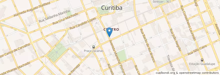 Mapa de ubicacion de Subway en 브라질, 남부지방, 파라나, Região Geográfica Intermediária De Curitiba, Região Metropolitana De Curitiba, Microrregião De Curitiba, 쿠리치바.