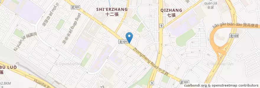 Mapa de ubicacion de 國泰世華商業銀行 en Taiwan, New Taipei, Xindian District.