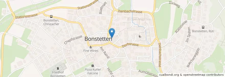 Mapa de ubicacion de Bäckerei-Café Betschart en سوئیس, زوریخ, Bezirk Affoltern, Bonstetten.