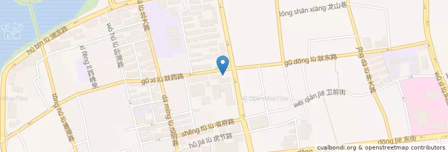 Mapa de ubicacion de 公共厕所 en China, Fujian, Fuzhou, Gŭlóu Qū.