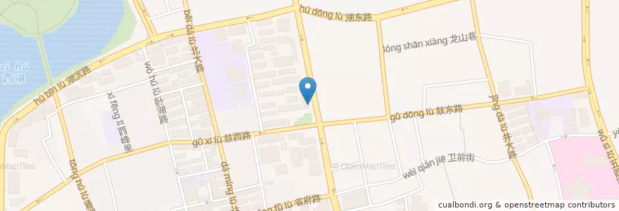 Mapa de ubicacion de 中国建设银行 en 중국, 푸젠성, 福州市, 구러우구.