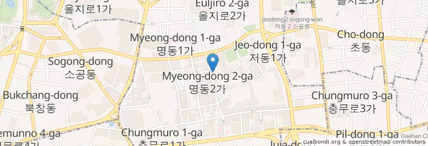 Mapa de ubicacion de 이탈리안 플레이트 en Südkorea, Seoul, 명동.